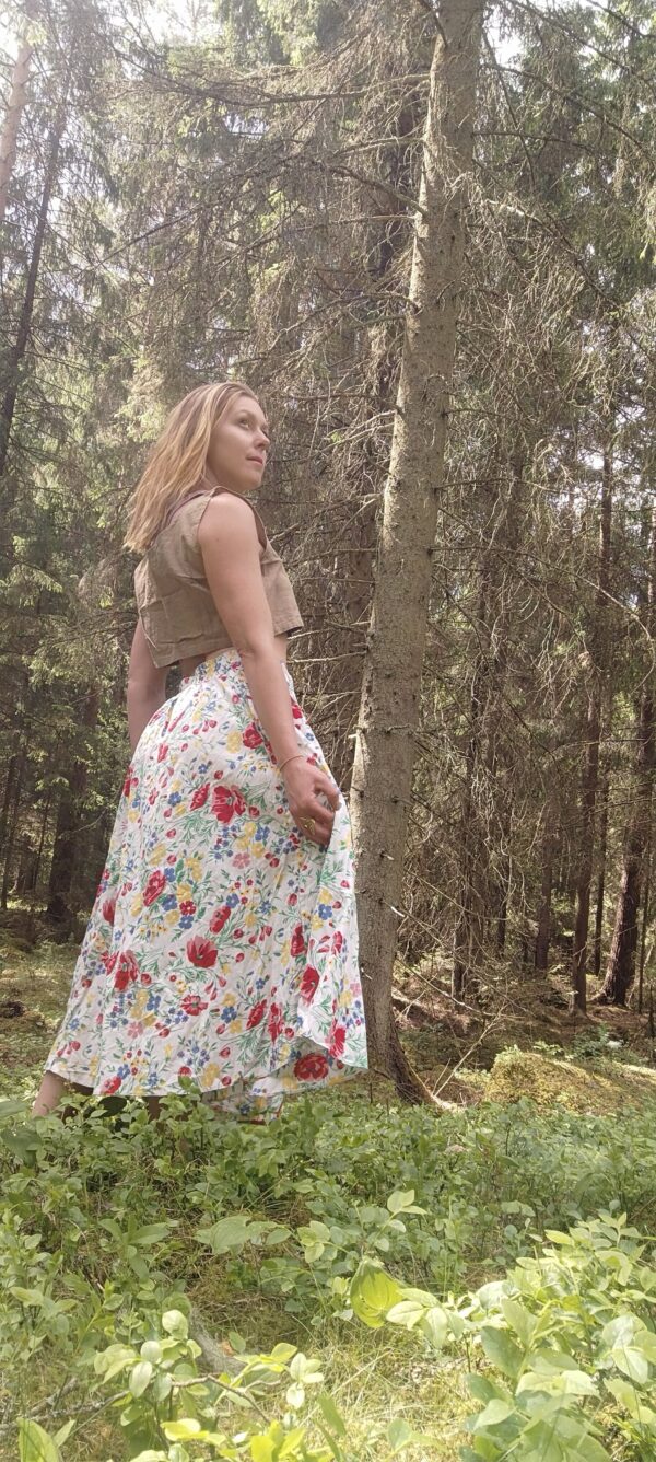 Flower child cotton skirt
