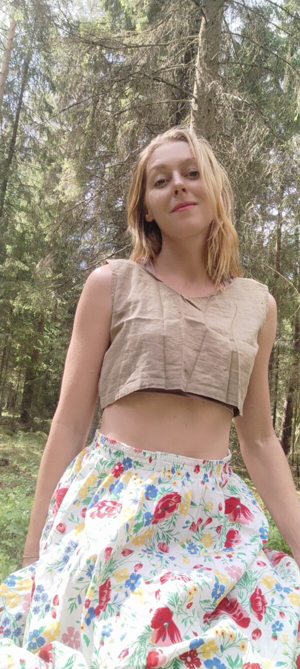 Flower child cotton skirt