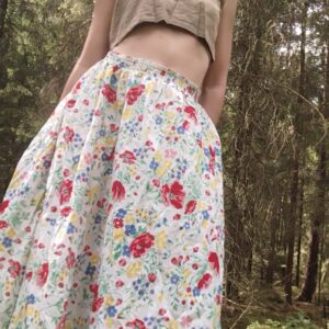 Flower child cotton skirt