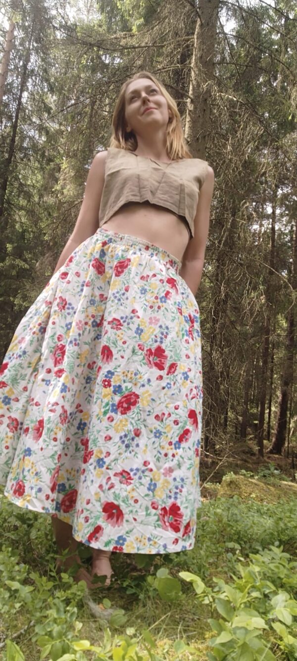Flower child cotton skirt