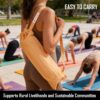 Handmade cotton Yoga Mat natural Multicolor
