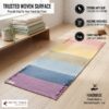 Handmade cotton Yoga Mat natural Multicolor