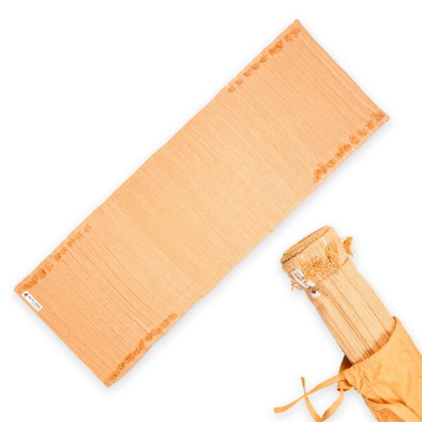 Handmade cotton Yoga Mat sand colour